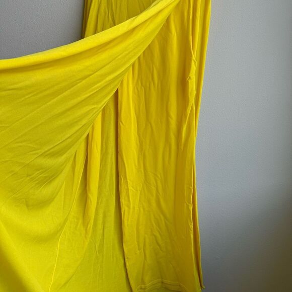 NWT $119 Zara Blogger Favorite Twist Cape Yellow Maxi Vacation Dress Size Small - Picture 4 of 6